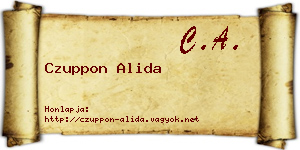 Czuppon Alida névjegykártya